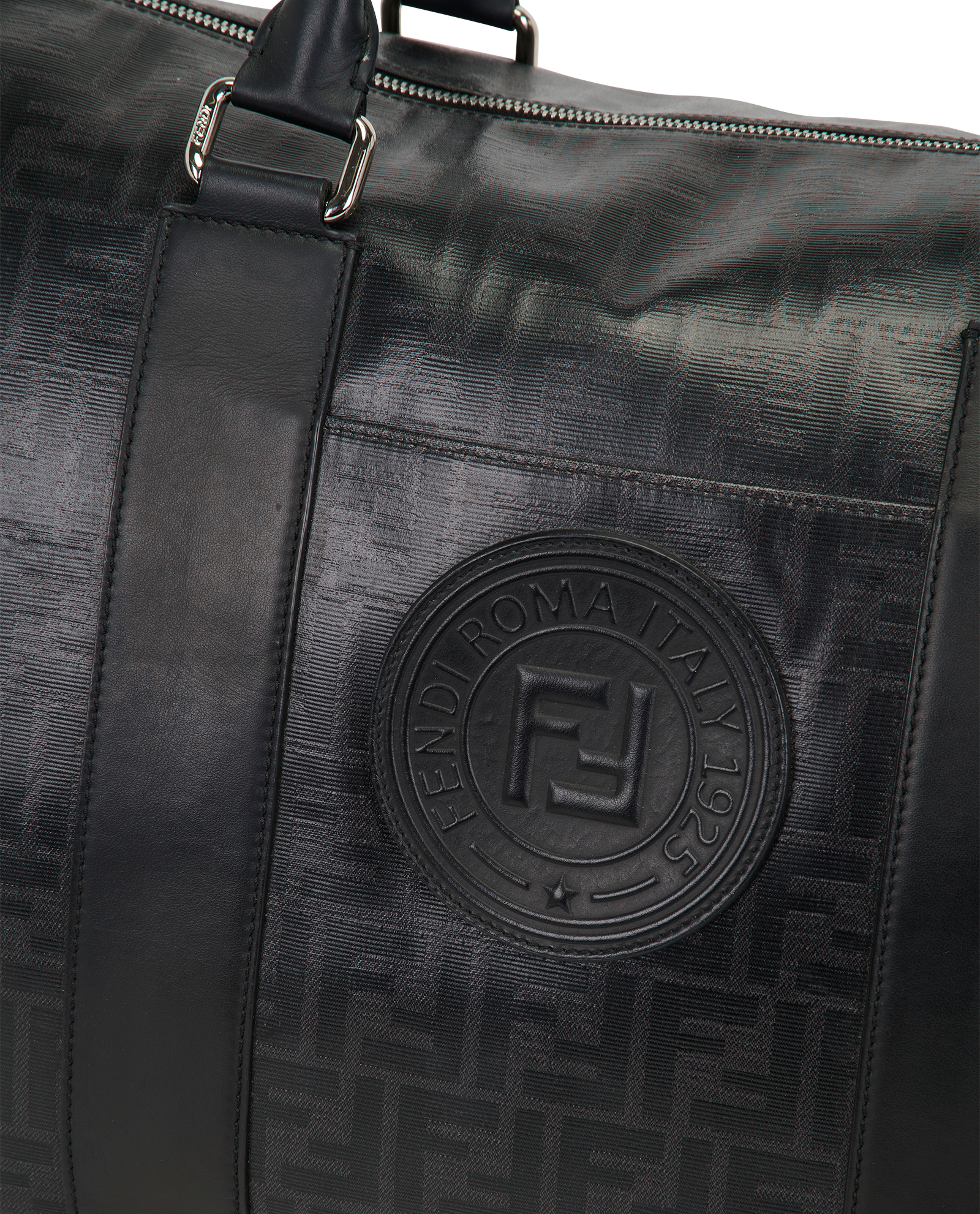 FF Logo Weekender, &pound;950, Handbags, Black, Canvas/Leather, Other view
